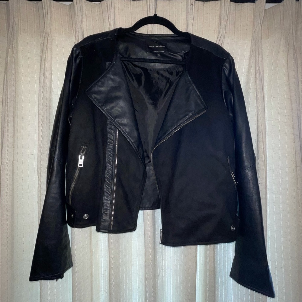 Lucky brand Faux leather and suede jacket